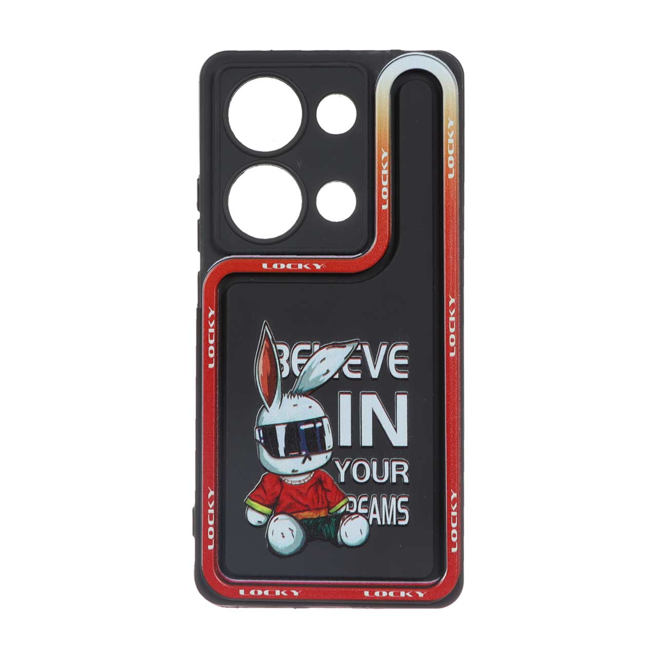 قاب Solid Case منحنی طرح LUCKY مناسب برای شیائومی Redmi Note 14S / Note 13 Pro 4G / M6 Pro 4G