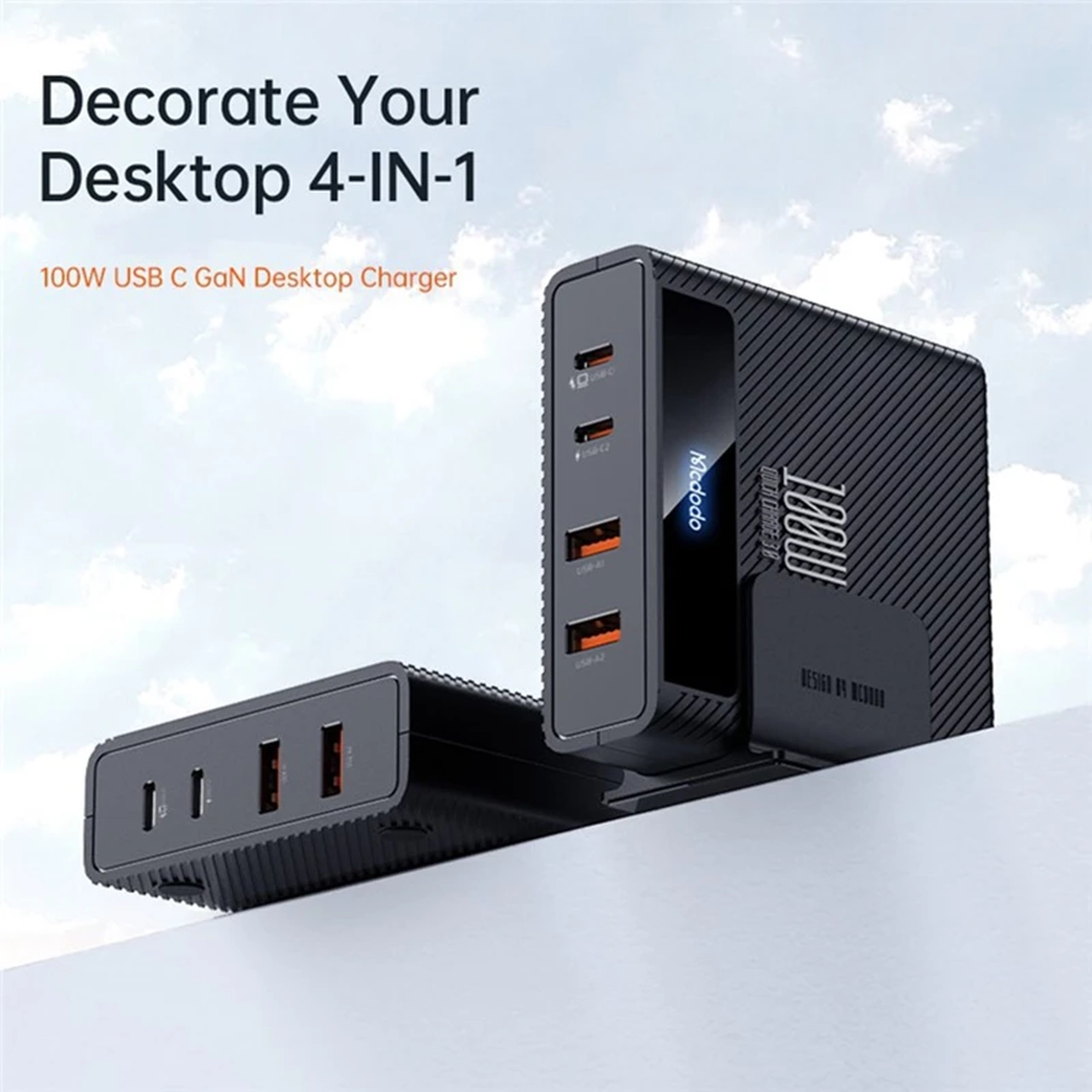 شارژر رومیزی PD و فست چهار پورت Mcdodo مدل CH-180 100W مشکی با گارانتی متین