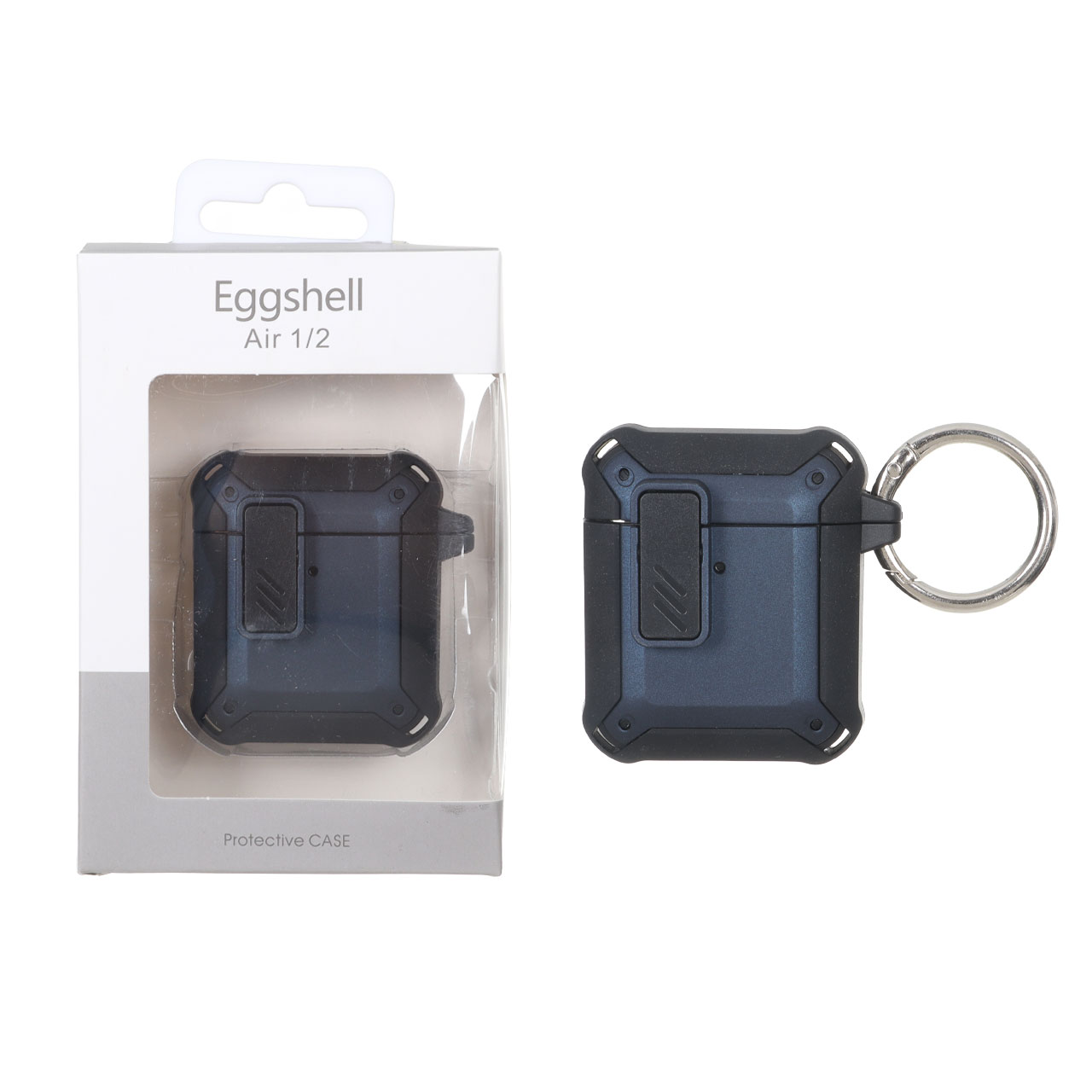 کیس محافظ ایرپاد Eggshell Original قفل دار مناسب برای Apple Airpods 1 و 2 مشکی سرمه‌ای