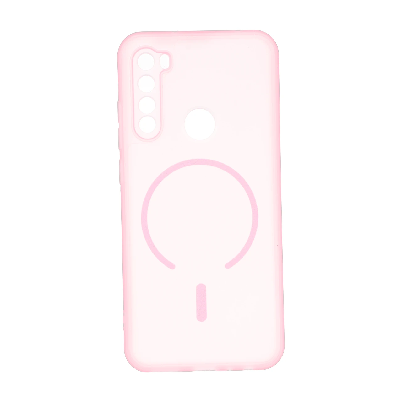 قاب ژله ای مات طرح مگ سیف Power محافظ لنزدار Xiaomi Redmi Note 8 - صورتی