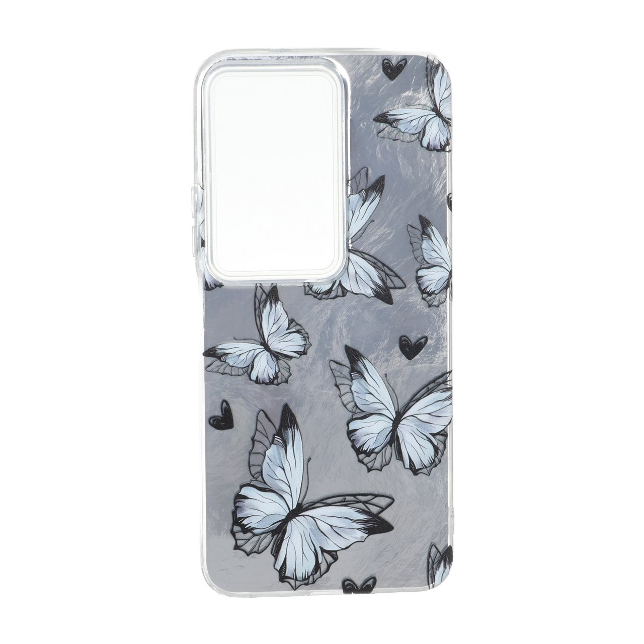 قاب طرح پروانه و قلب اطلسی مناسب برای شیائومی ردمی ۱۵ 4G