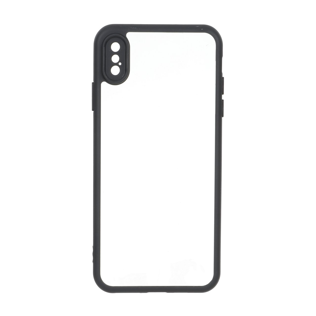 قاب پشت سخت شفاف محافظ لنزدار دور مشکی مناسب برای آیفون XS Max / iPhone X Max