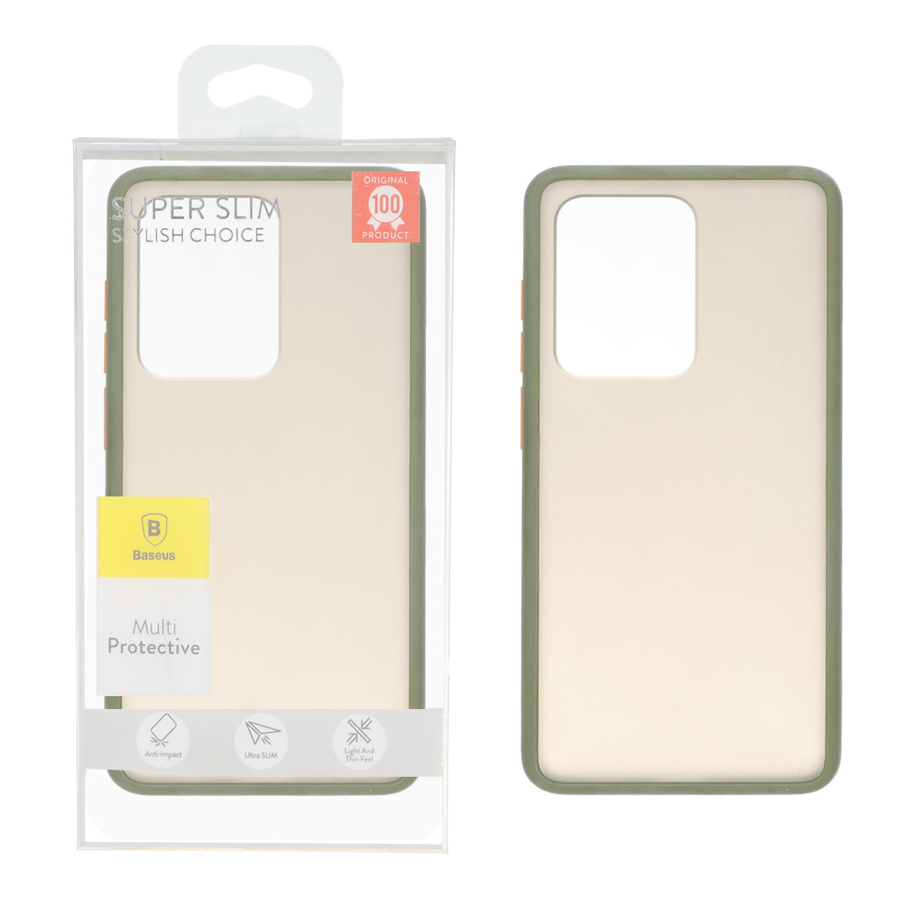 قاب پشت مات محافظ لنزدار Samsung Galaxy S20 Ultra - سبز سدری (پک دار)