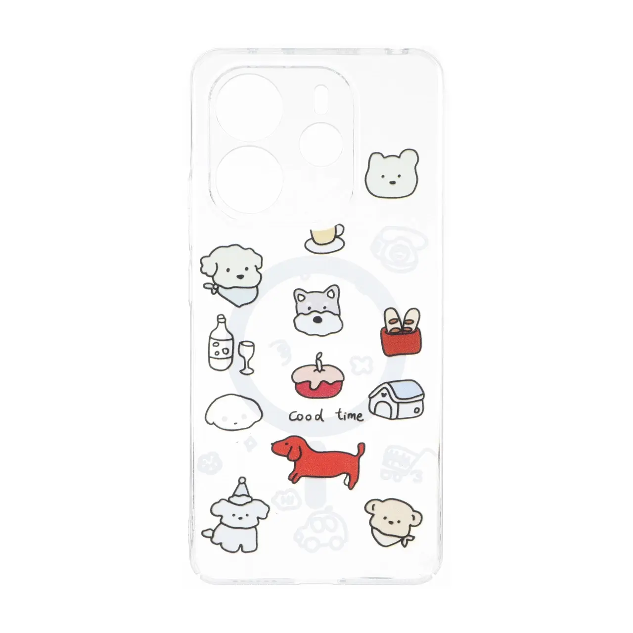 قاب Cute کریستالی طرح مگ سیف محافظ لنزدار Xiaomi Redmi Note 14 4G - کد 82