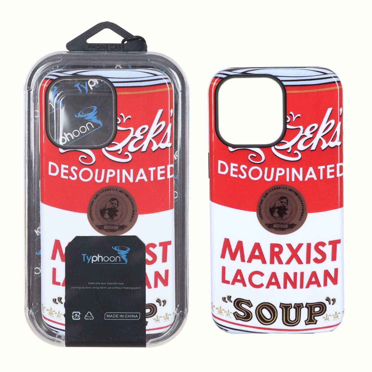 قاب طرح قوطی سوپ Zizek's Marxist Lacanian مناسب برای آیفون 15 پرو مکس