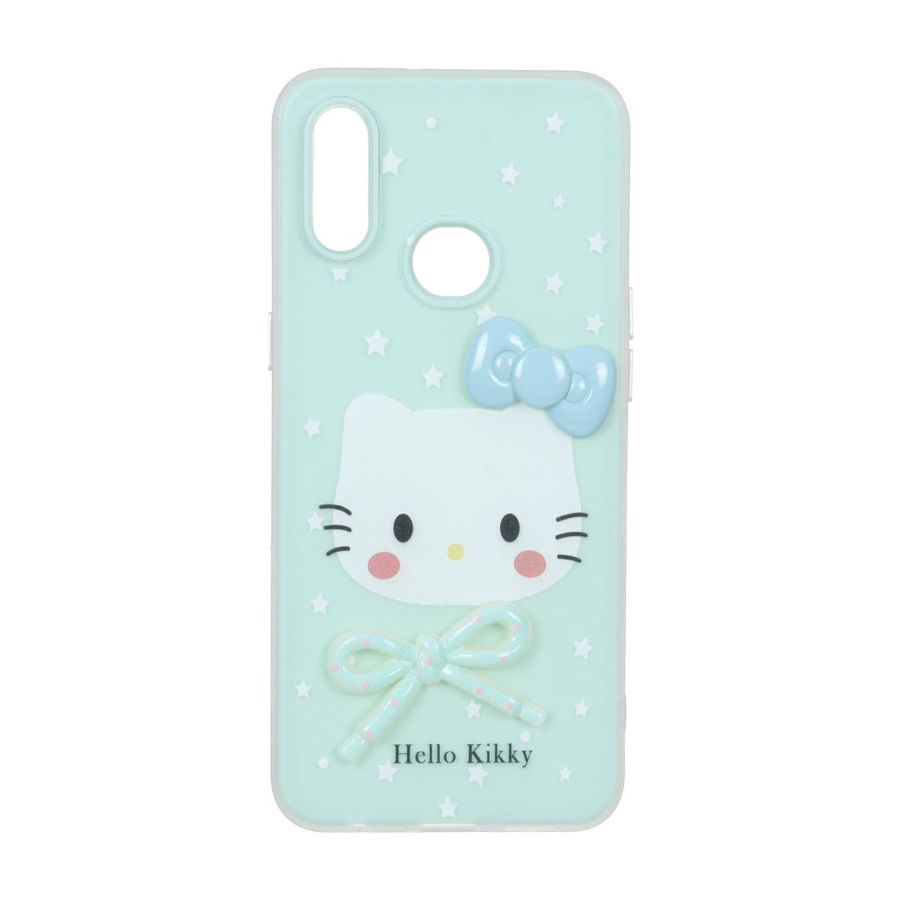 قاب دو لایه مات طرح Kitty پاپیون برجسته سبز مناسب برای سامسونگ گلکسی A10s
