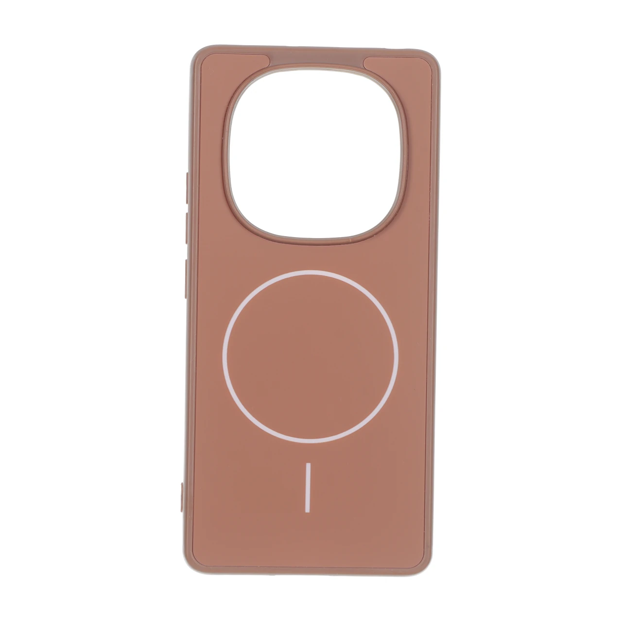 قاب طرح PVD مات طرح مگ سیف Xiaomi Redmi Note 14 Pro 5G / Redmi Note 14 Pro Plus 5G / Poco X7 5G - قهوه ای