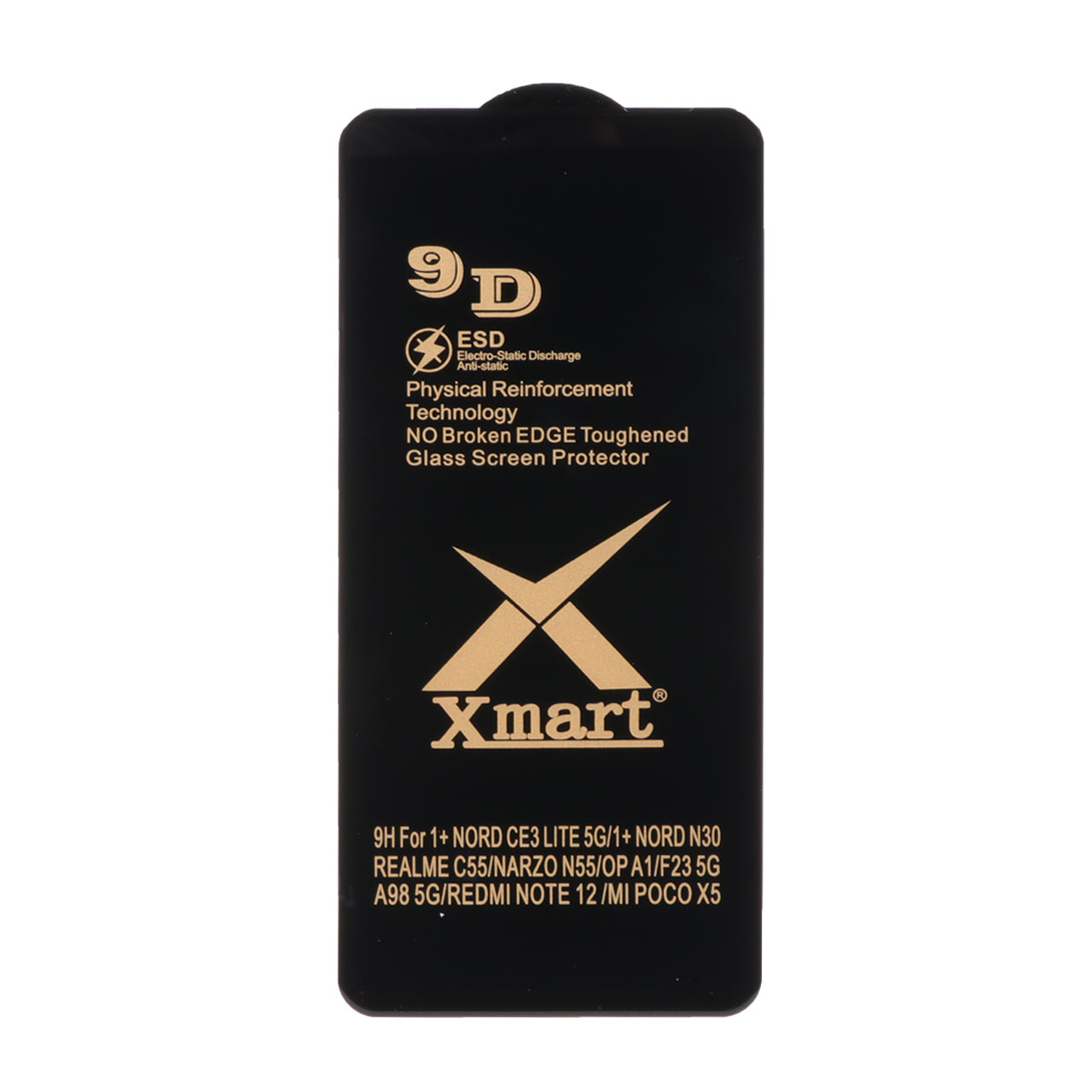 محافظ صفحه نمایش شیشه ای Full Cover XMART 9D-ESD مدل Xiaomi Redmi Note 12 4G / Redmi Note 12 5G / Poco X5 / Honor X8 / X8A / X10 / Realme 11 / Oppo A98 / Oppo A58 (بدون پک)