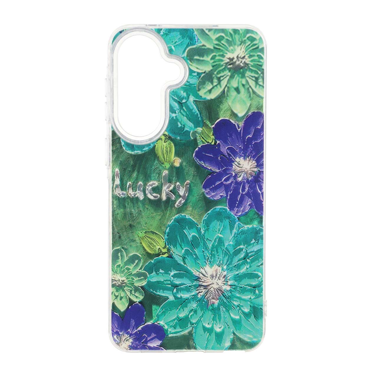 قاب طرح گل اطلسی Lucky دور شفاف مناسب برای سامسونگ گلکسی A57