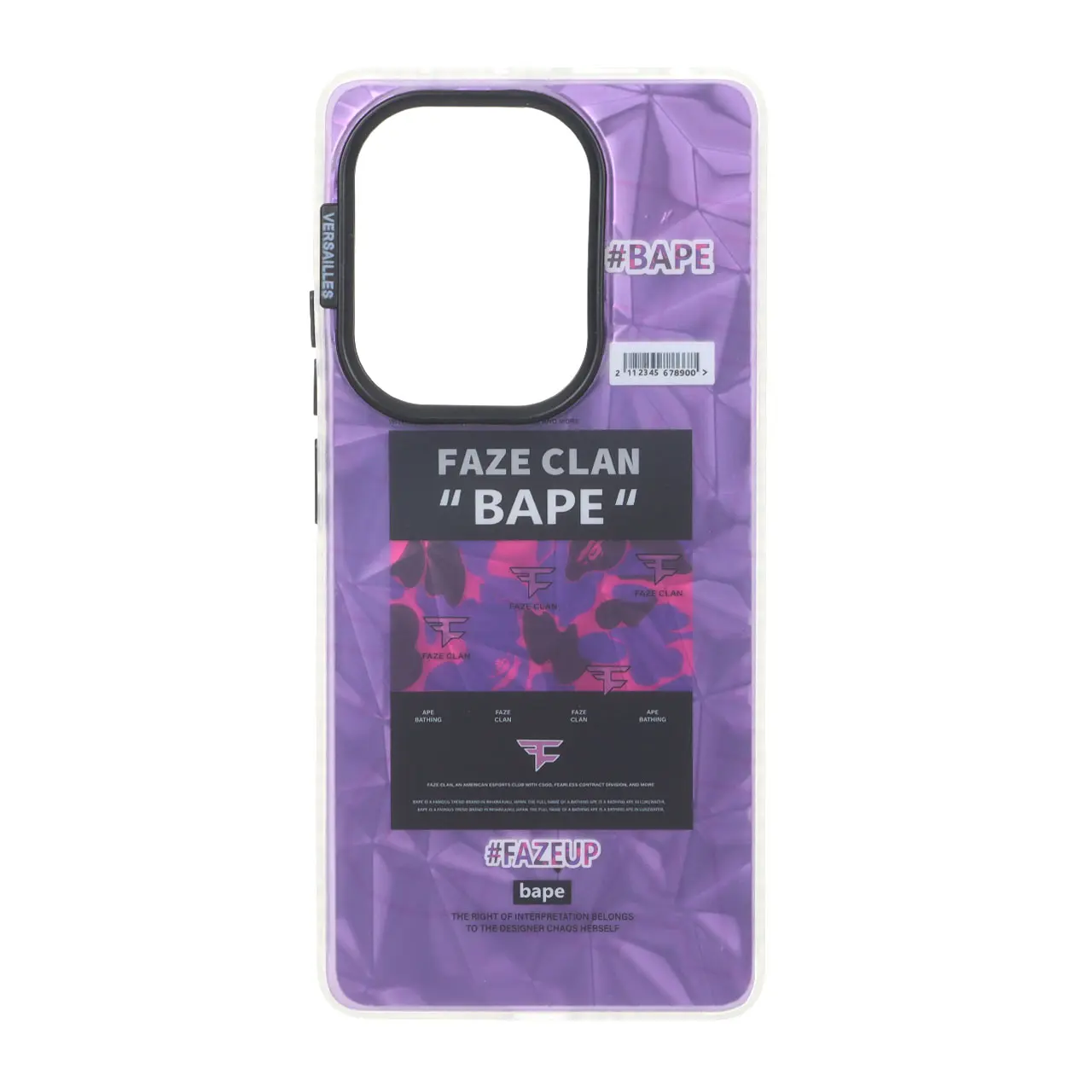 قاب طرح VERSAILLES FAZE CLAN BAPE مناسب برای شیائومی ردمی نوت 14 اس / نوت 13 پرو 4 جی / پوکو ام 6 پرو 4 جی