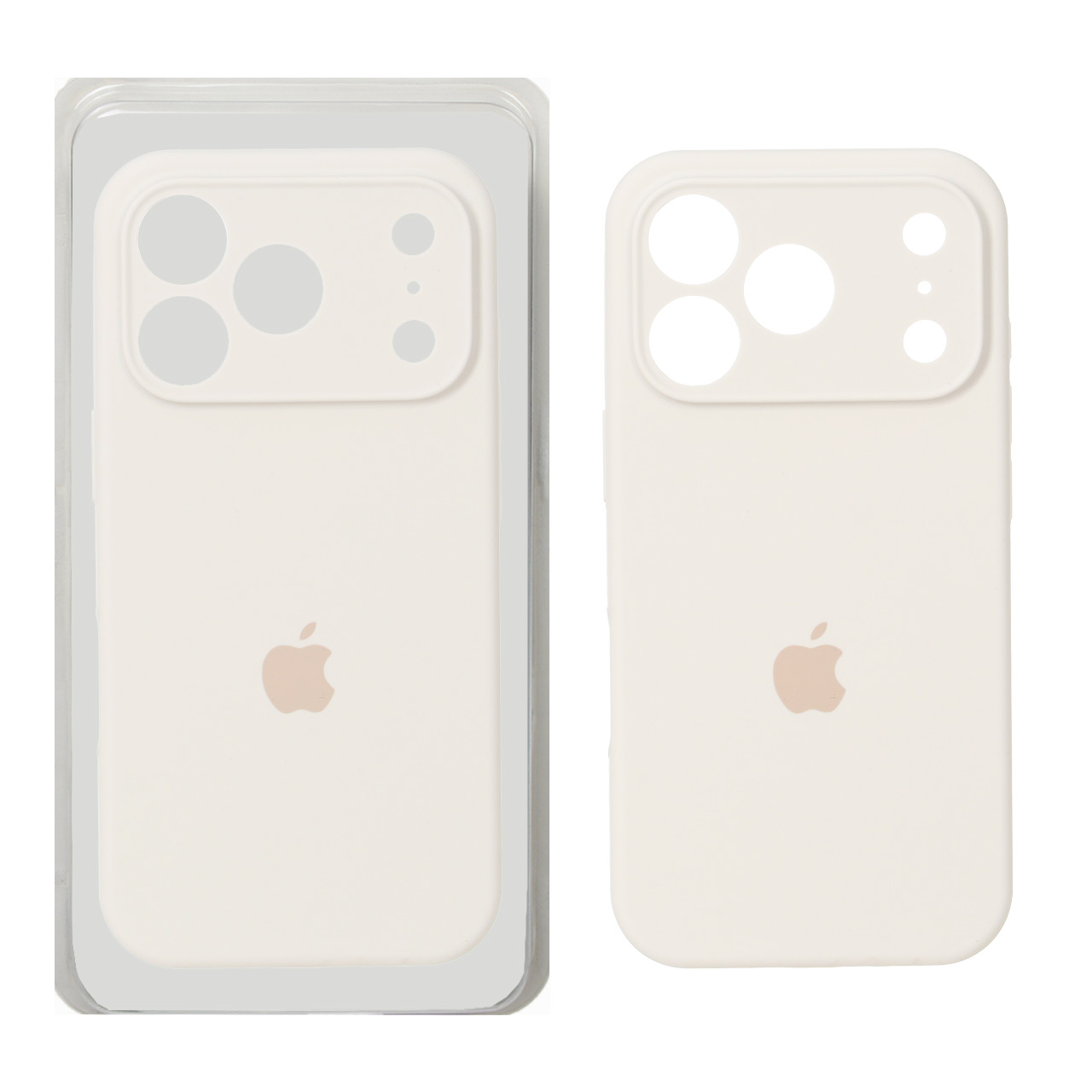 قاب سیلیکونی پاک کنی محافظ لنزدار اورجینال Apple iPhone 17 Pro - کرم