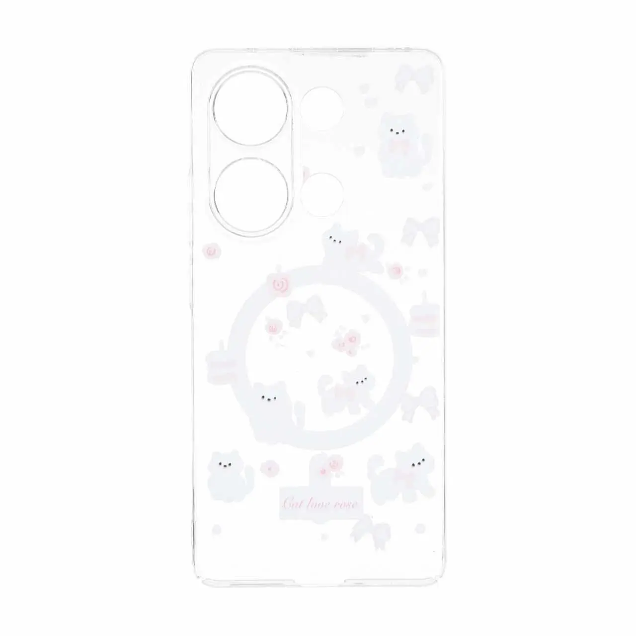 قاب Cute کریستالی طرح مگ سیف محافظ لنزدار Xiaomi Redmi Note 14S / Note 13 Pro 4G / Poco M6 Pro 4G - کد 128