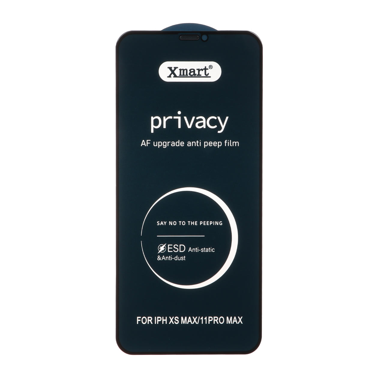 محافظ صفحه نمایش شیشه ای Full Cover Privacy XMART - ESD مدل Apple iPhone X Max / XS Max / 11 Pro Max (بدون پک)