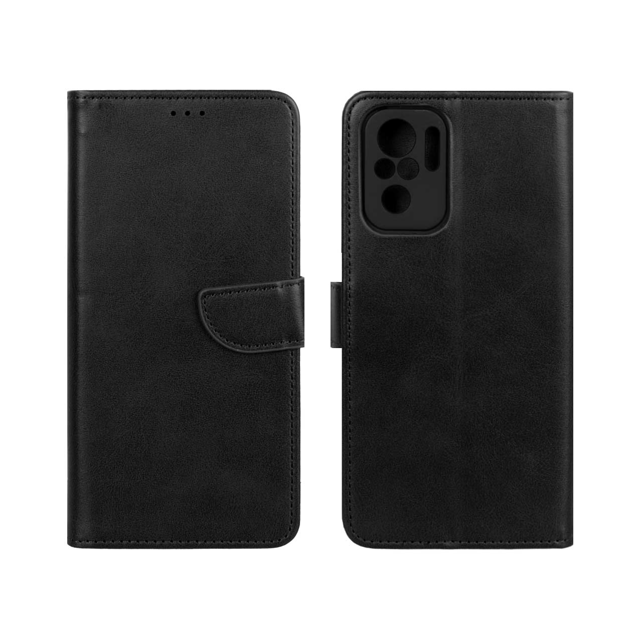 کیف چرمی مگنتی محافظ لنزدار مشکی مناسب برای شیائومی ردمی نوت 10 4G، ردمی نوت 10S و پوکو M5S