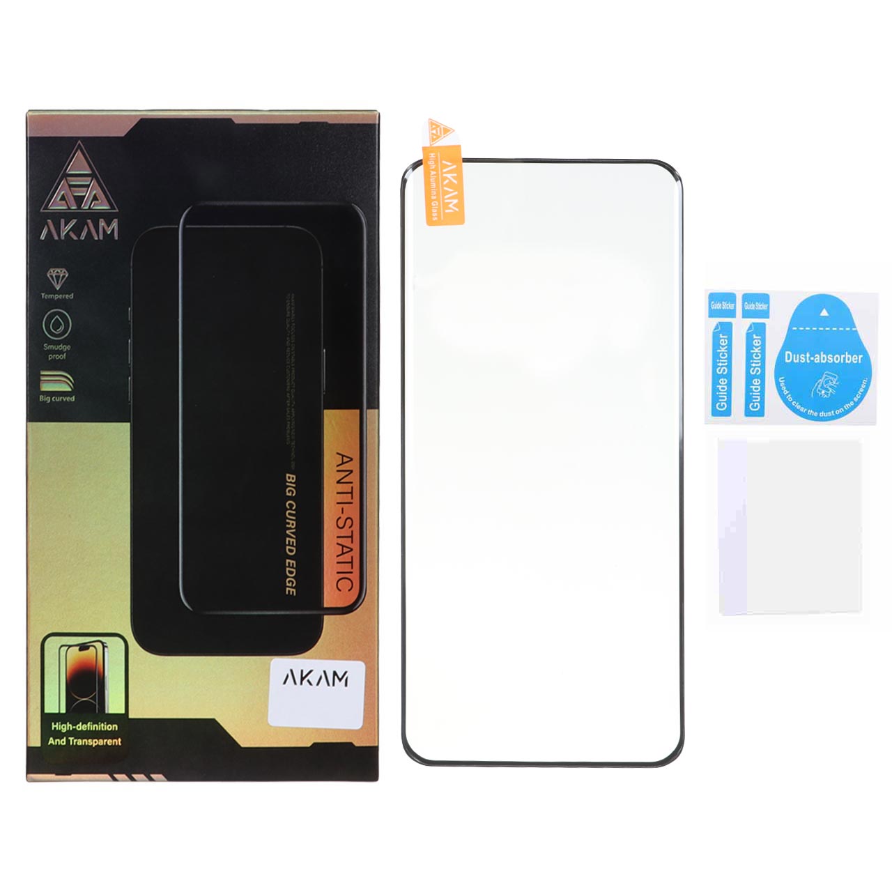 محافظ صفحه نمایش شیشه ای فول چسب AKAM مناسب برای شیائومی Redmi Note 15