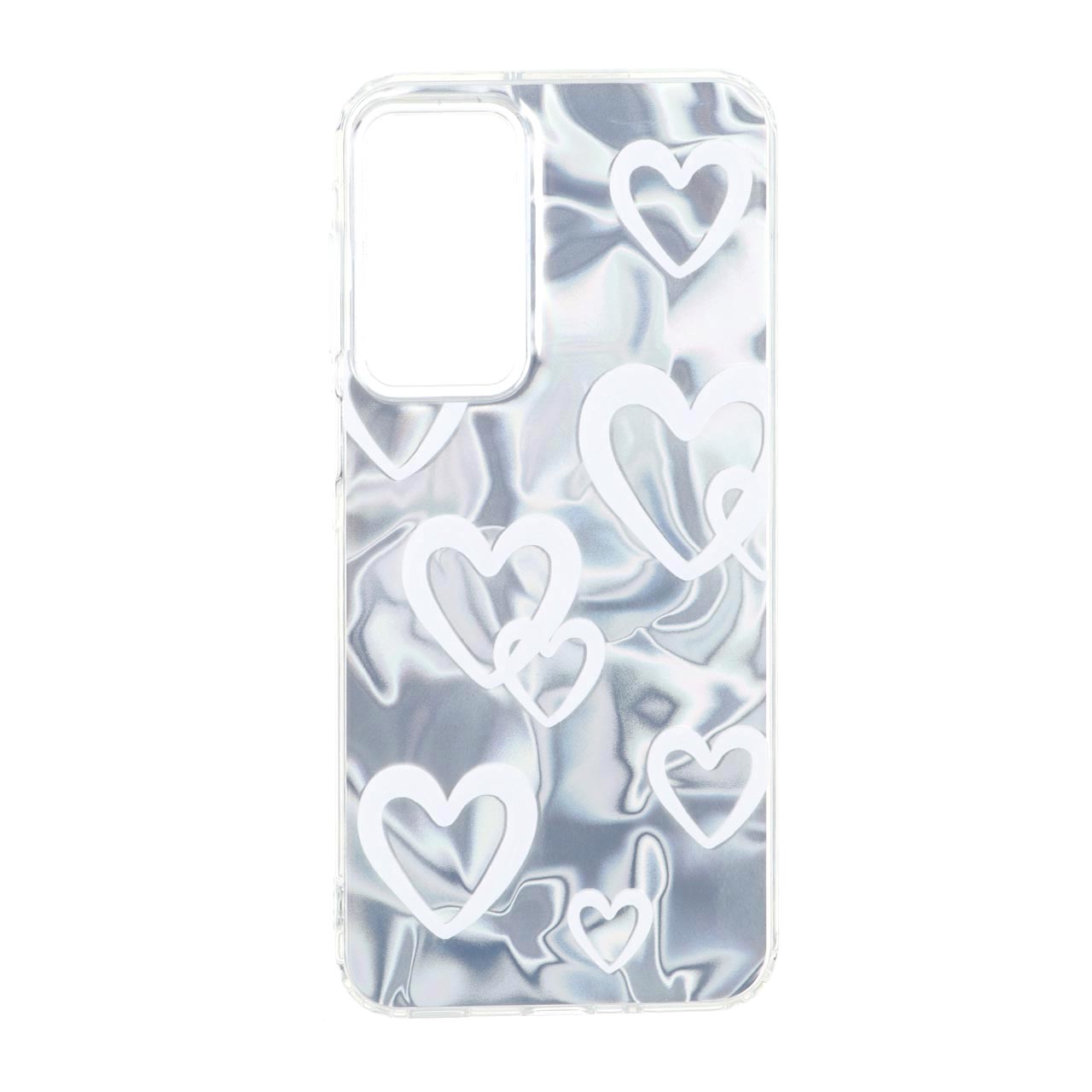 قاب طرح Silver Cloud قلبی دور ژله ای مناسب برای سامسونگ گلکسی آ ۱۶