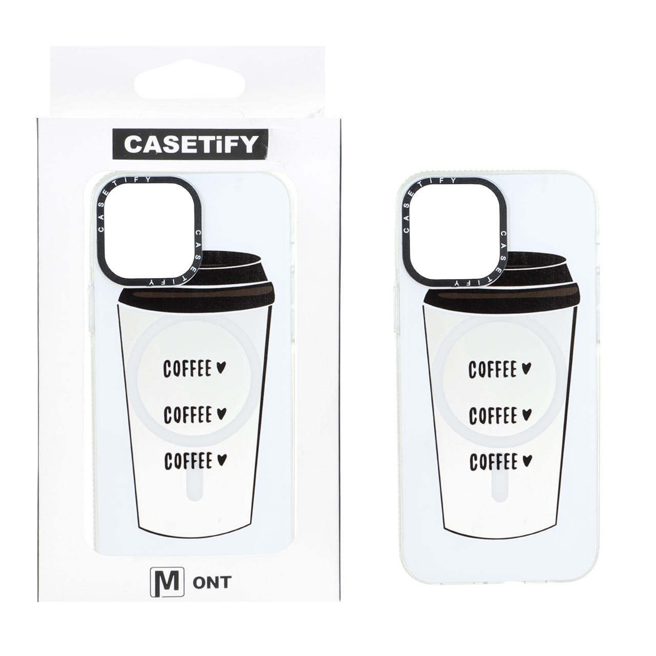 قاب طرح فنجان قهوه مگ سیف Casetify شفاف مناسب برای آیفون 13 پرو مکس