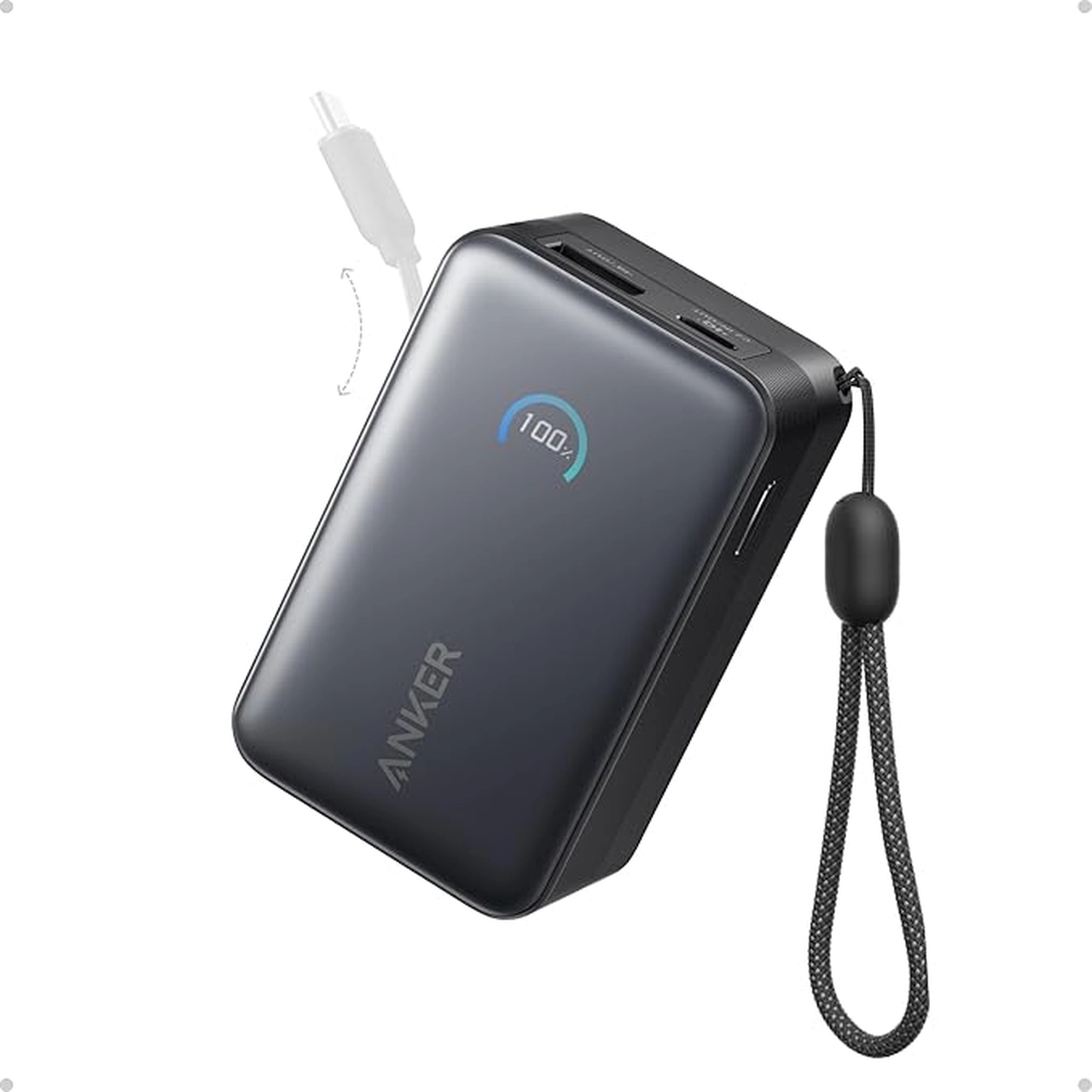 پاوربانک فست شارژ Anker 10000mAh مدل A1638H11 45W مشکی
