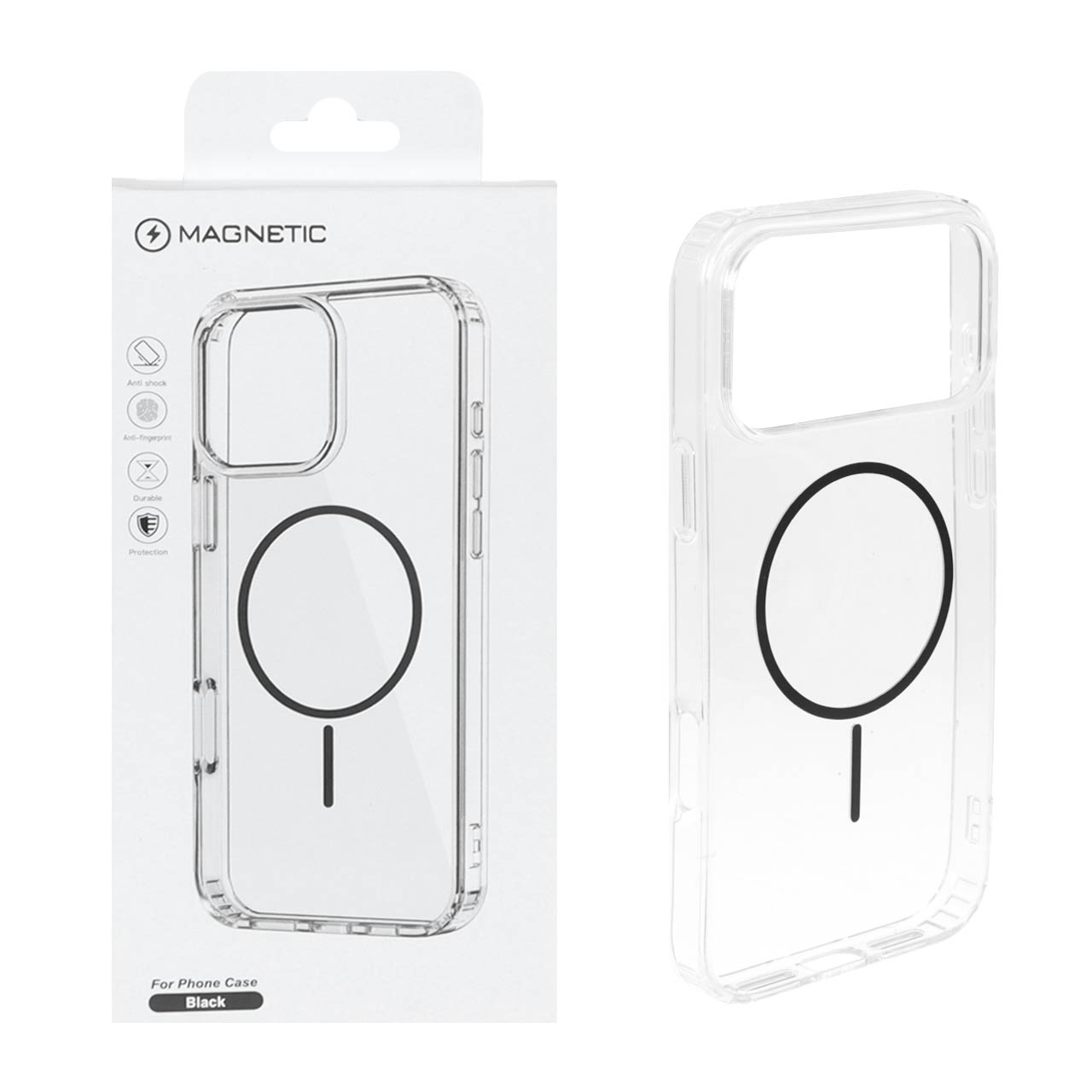 قاب اورجینال Magnetic دور ژله ای MagSafe مدل Apple iPhone 17 Pro Max - مشکی