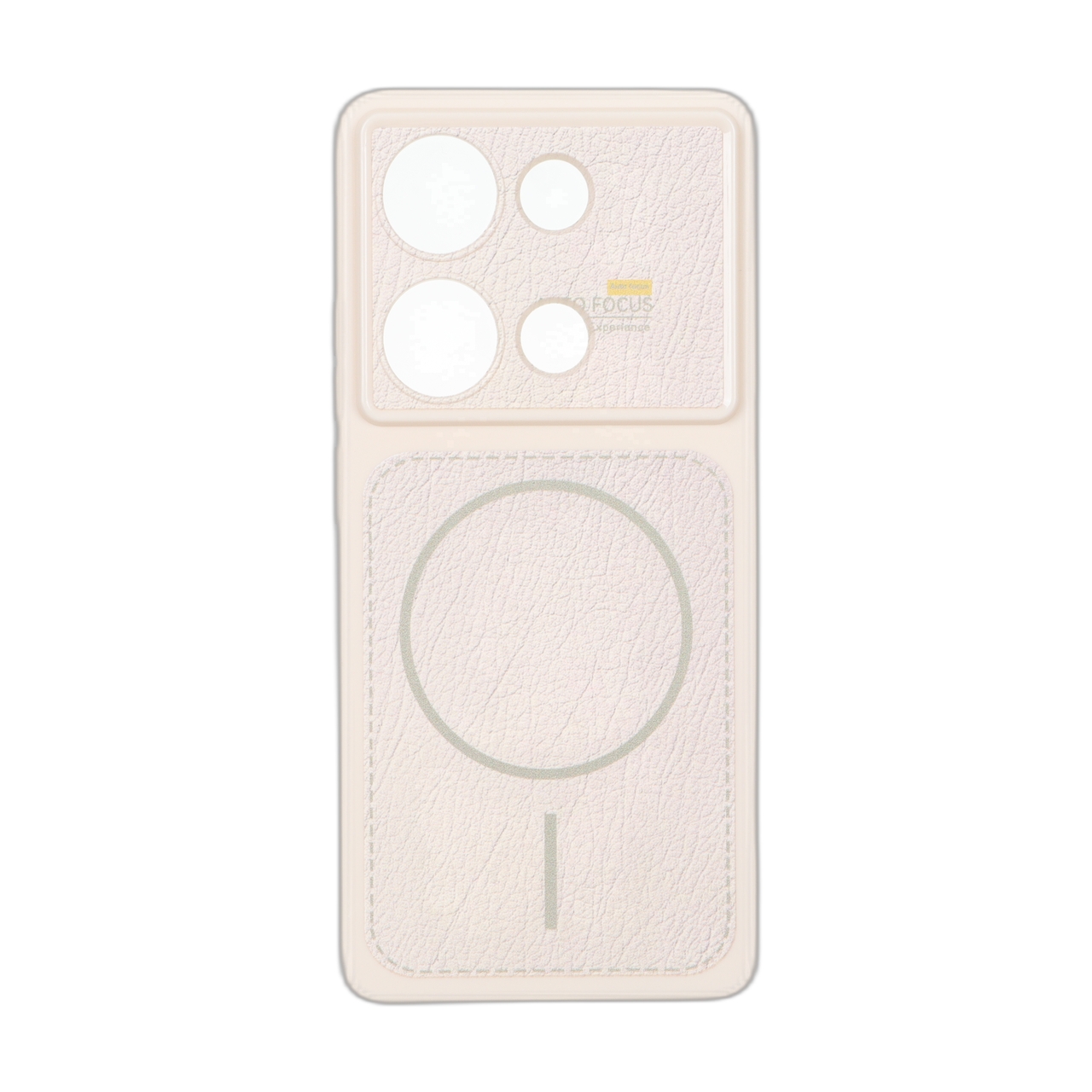 قاب Auto Focus مستطیلی طرح مگ سیف محافظ لنزدار کرم مناسب برای شیائومی ردمی نوت 14 اس / نوت 13 پرو 4 جی / پوکو ام 6 پرو 4 جی
