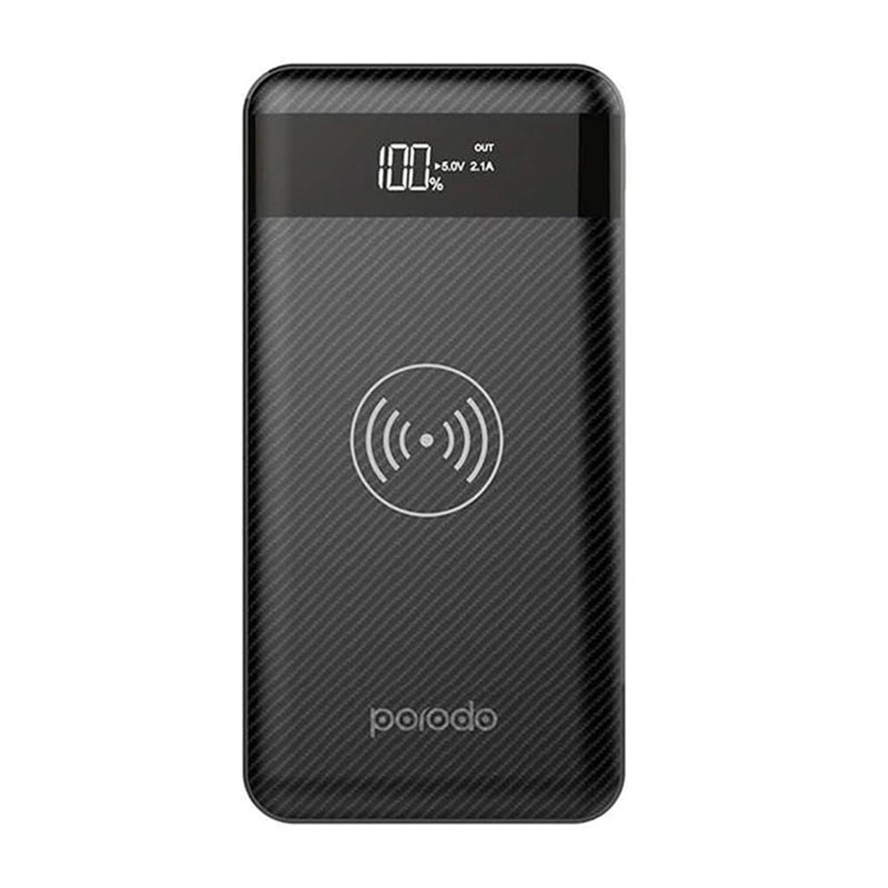 پاوربانک 10 وات 10000 میلی آمپر Porodo مدل PD-926W - مشکی