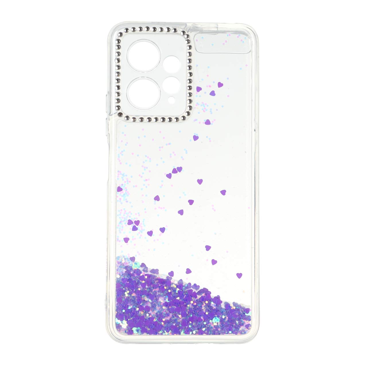 قاب طرح آکواریومی اکلیلی دور ژله ای نگین دار مناسب برای شیائومی ردمی نوت ۱۲ 4G