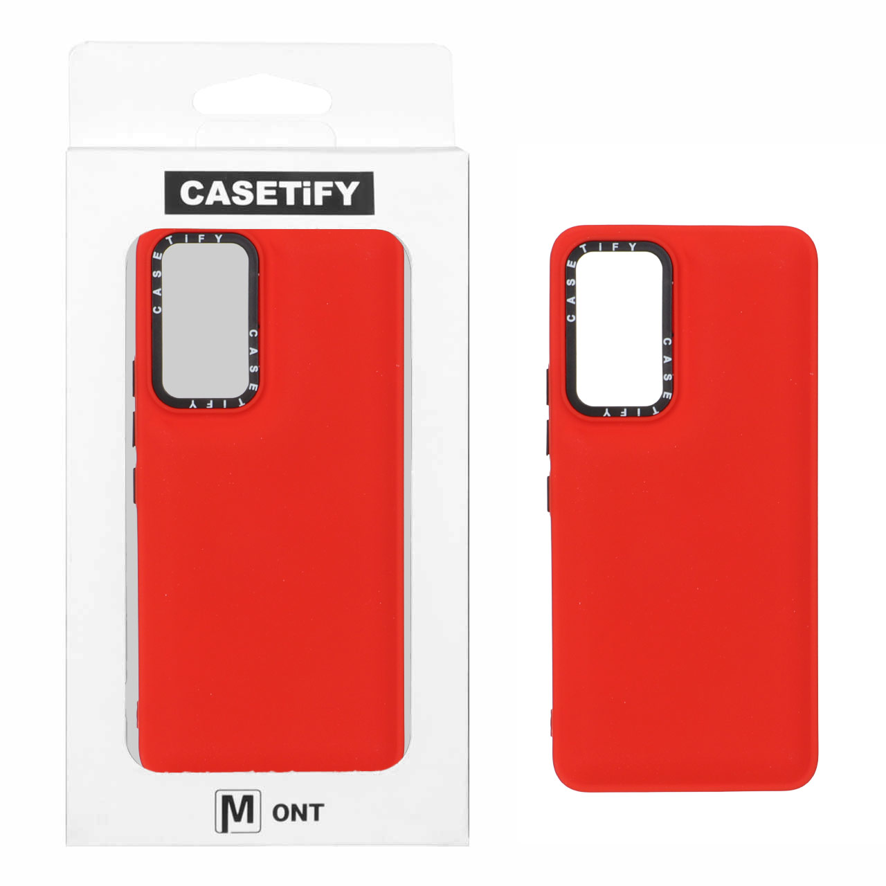 قاب casetify پافر ساده قرمز مناسب برای شیائومی می ۱۲ لایت