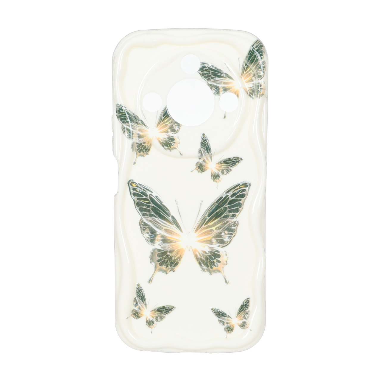 قاب کنگره ای ژله ای طرح پروانه مناسب برای Honor X9c Smart 5G