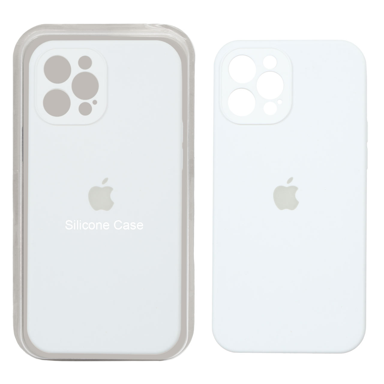 قاب سیلیکونی پاک کنی اورجینال ++A مدل Apple iPhone 12 Pro - سفید (پک دار)