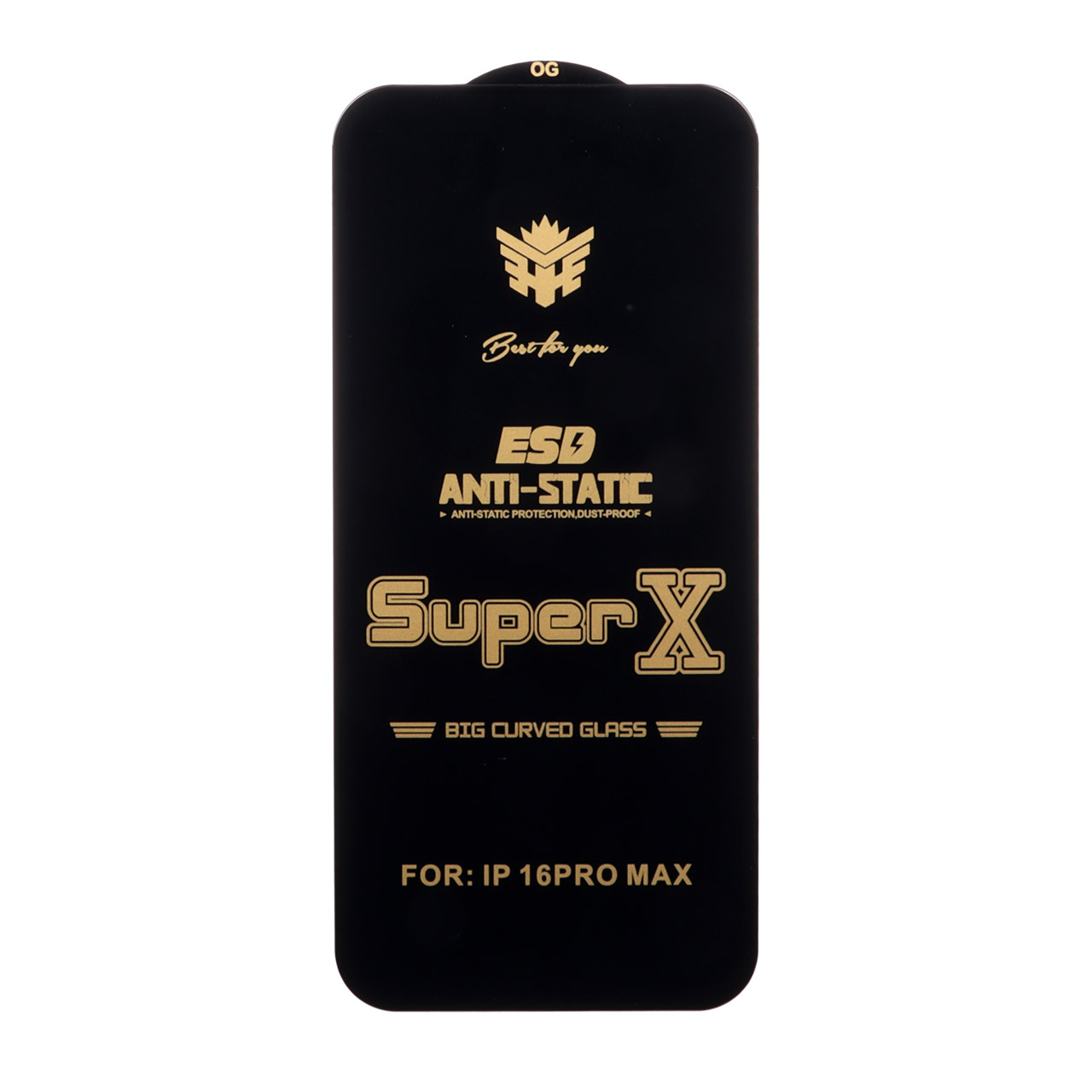 محافظ صفحه نمایش آنتی استاتیک فول کاور Super X مناسب برای آیفون ۱۶ پرو مکس
