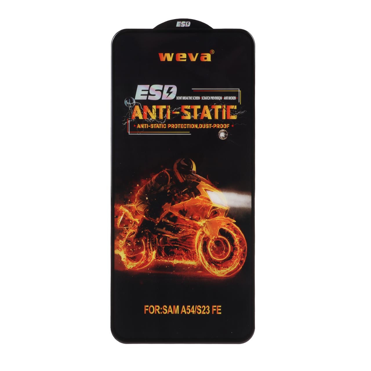 محافظ صفحه نمایش شیشه ای تمام صفحه Weva مدل ESD Anti Static مناسب برای سامسونگ گلکسی S23 FE / A54 / آنر ۴۰۰