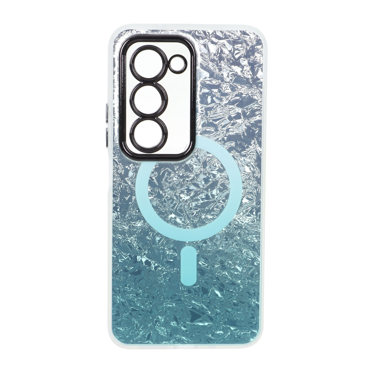 قاب Ice طرح مگ سیف دور مات لنز شفاف سبز یخی مناسب برای شیائومی ردمی ۱۵ 4G