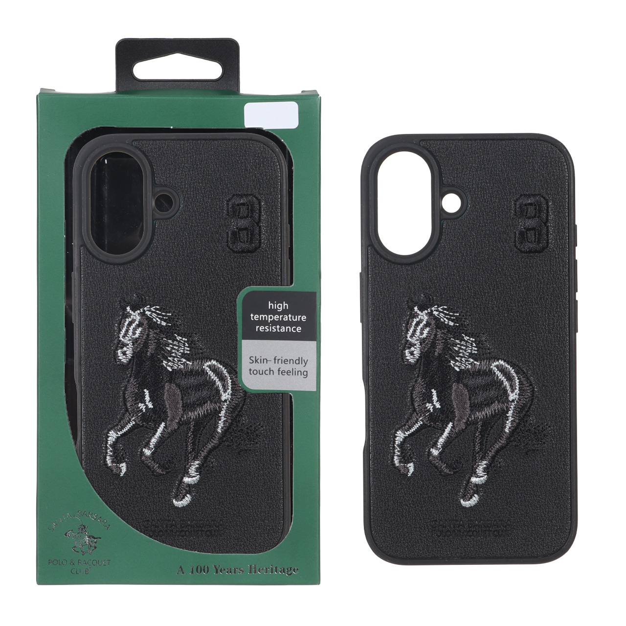 قاب چرمی طرح اسب Santa Barbara Polo مناسب برای آیفون 16