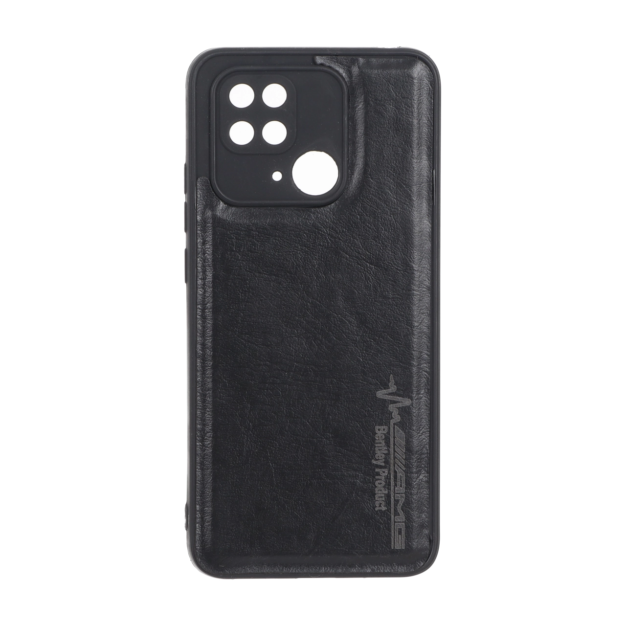 قاب طرح چرم AMG محافظ لنزدار Xiaomi Redmi 10C / Redmi 10 Power / Poco C40 - مشکی