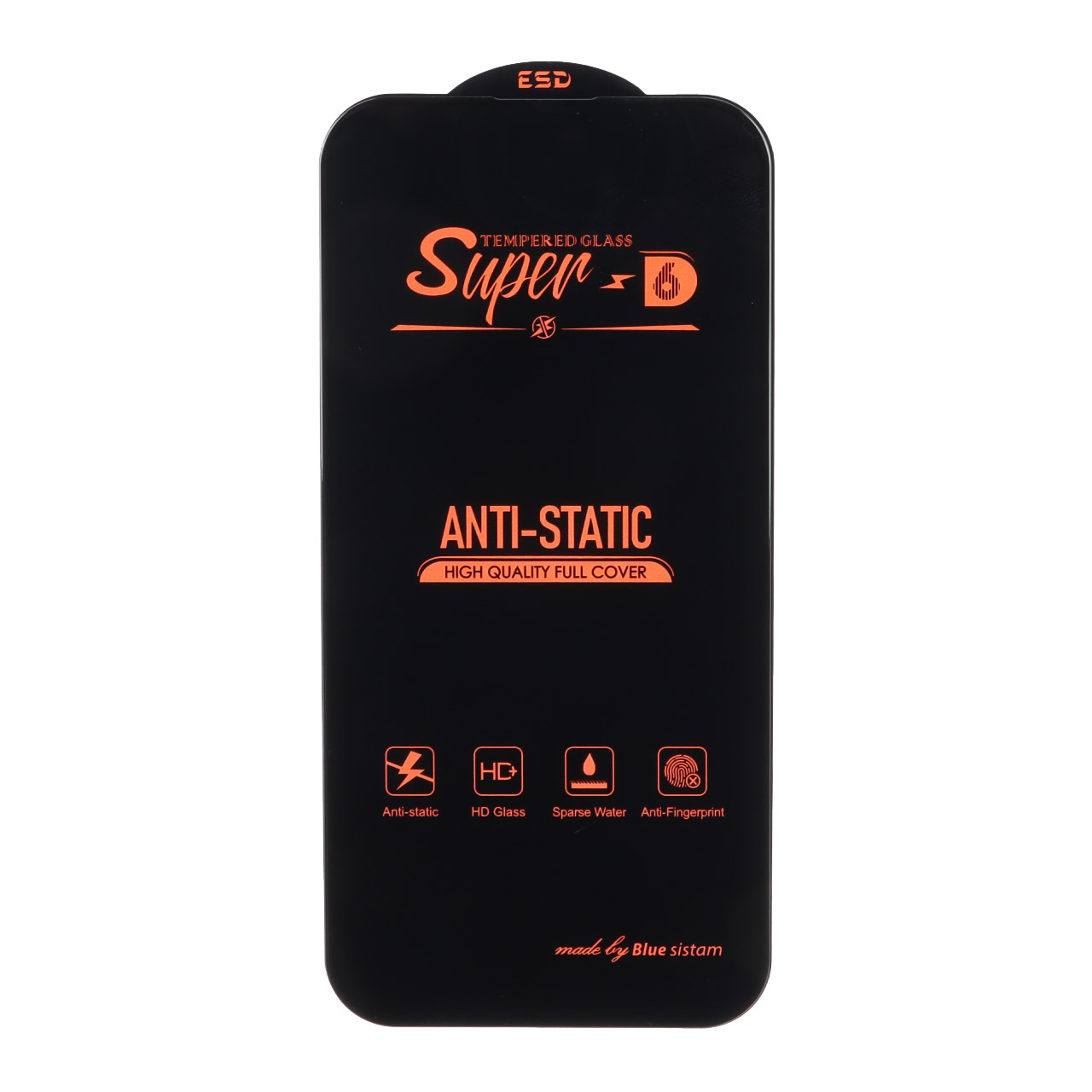 محافظ صفحه نمایش شیشه‌ای Full Cover Super D 6 مناسب برای آیفون 16، آیفون 15 و آیفون 14 پرو