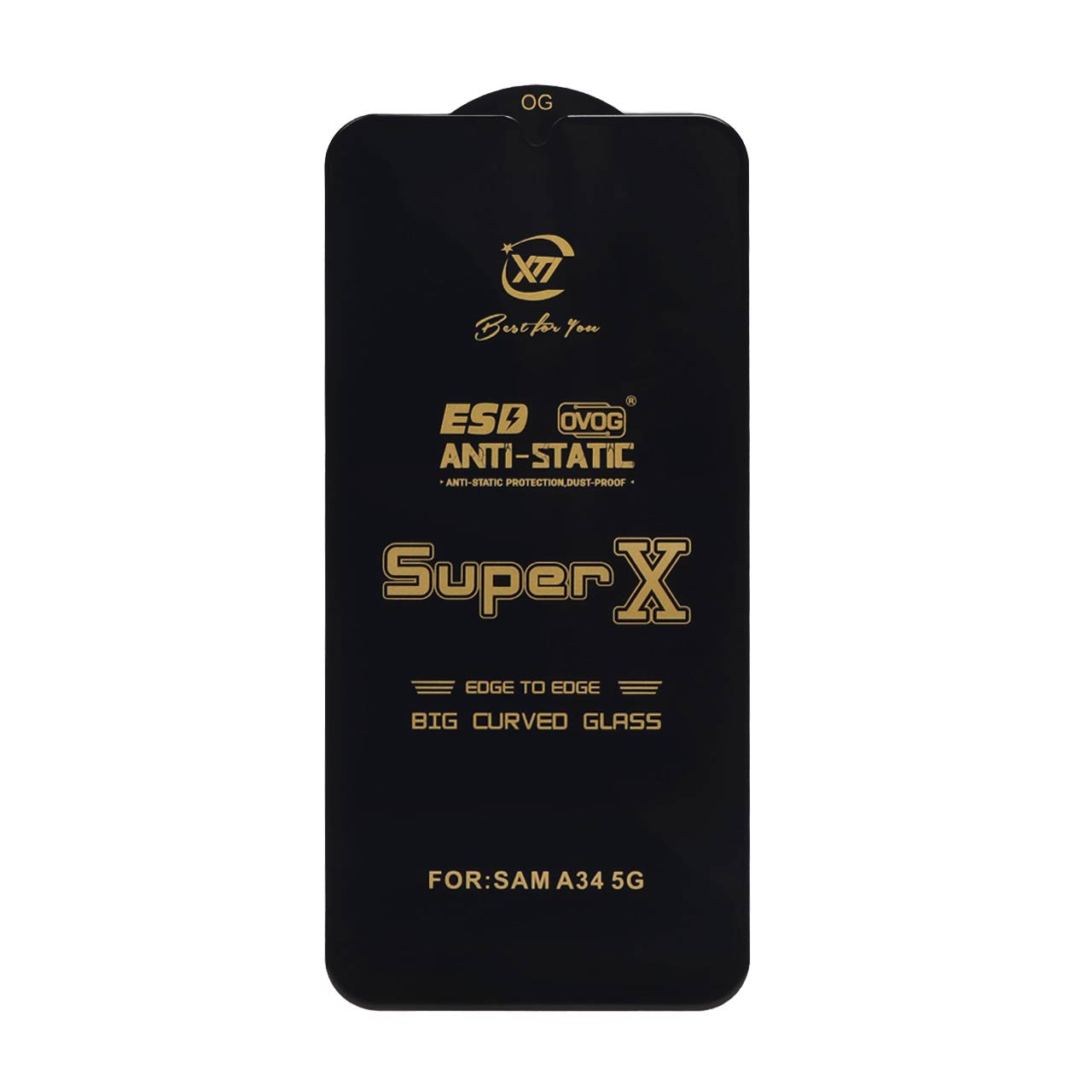 محافظ صفحه نمایش فول کاور Super X آنتی استاتیک مناسب برای سامسونگ گلکسی A34