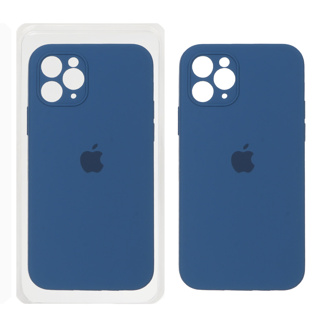 قاب سیلیکونی پاک کنی محافظ لنزدار اورجینال Apple iPhone 11 Pro - آبی اقیانوسی (پک اصلی)