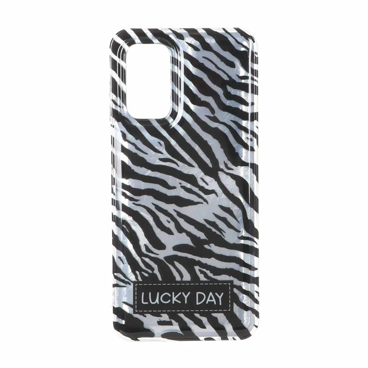قاب طرح گورخری Lucky Day اطلسی دور ژله ای مناسب برای سامسونگ گلکسی A13 4G، A13 5G، A04s، M13 4G، M23 و F13