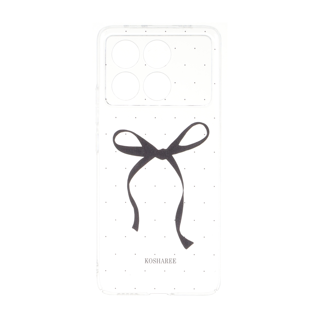 قاب پشت سخت شفاف طرح پاپیون مشکی محافظ لنزدار مناسب برای شیائومی پوکو X6 پرو 5G و ردمی K70E