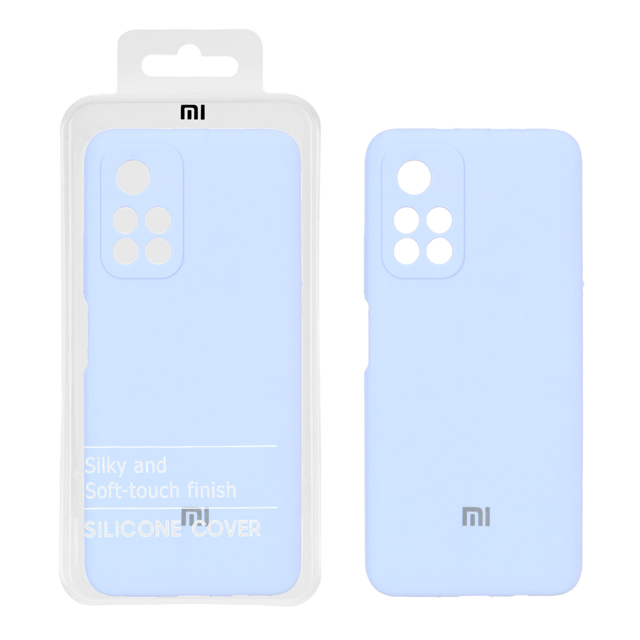 قاب سیلیکونی پاک کنی اورجینال درجه یک Xiaomi Redmi Note 11 5G / Poco M4 Pro 5G - آبی روشن (پک دار)