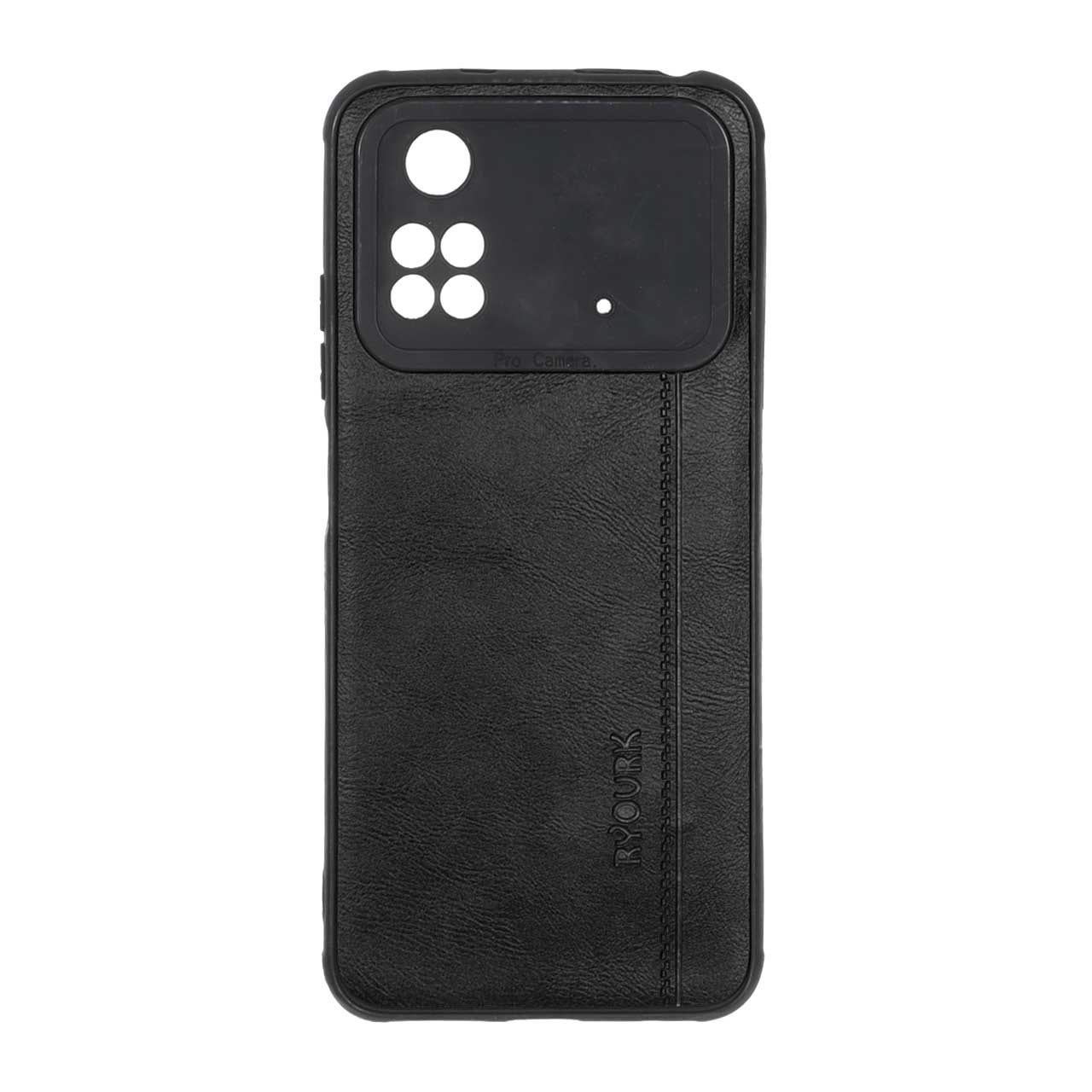 قاب طرح چرم RYOURK مناسب برای شیائومی پوکو M4 پرو 4G