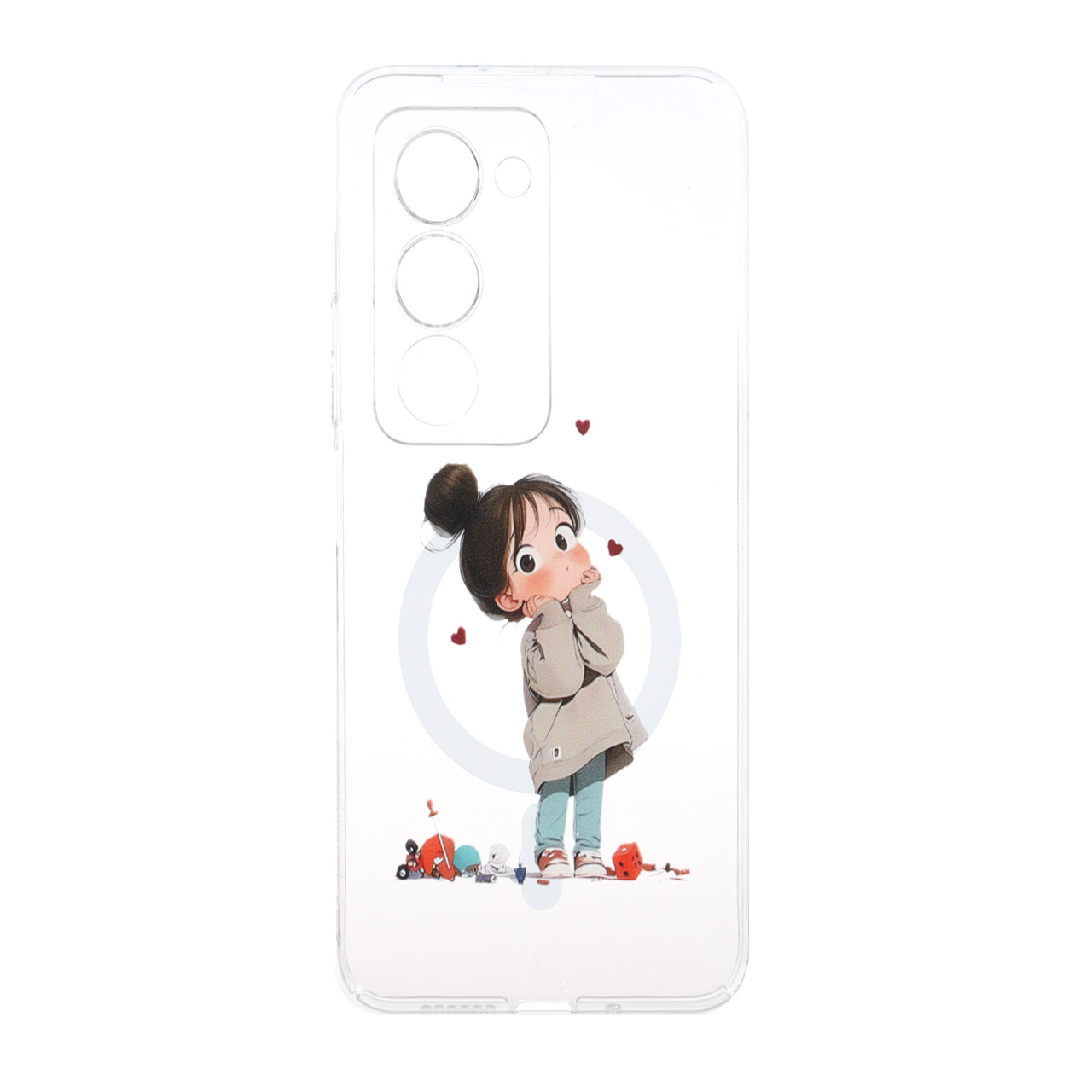 قاب طرح Cute Girl مگ سیف کریستالی مناسب برای شیائومی ردمی 15 4G