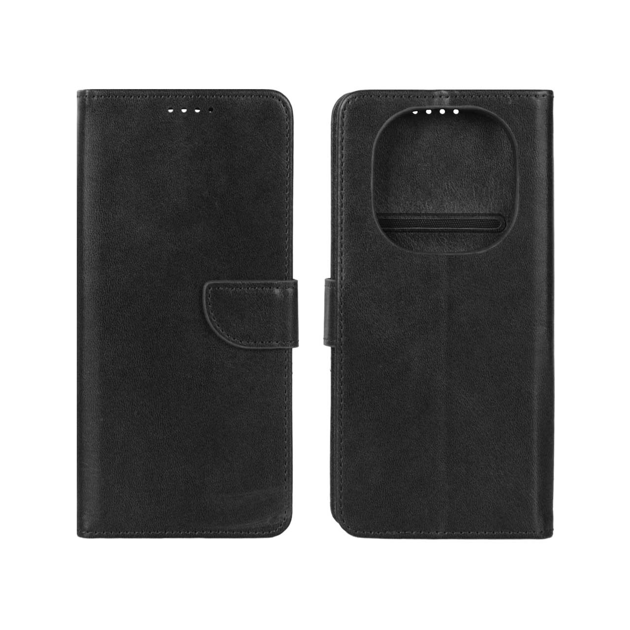 کیف چرمی مگنتی مشکی مناسب برای شیائومی ردمی نوت ۱۴ پرو 4G
