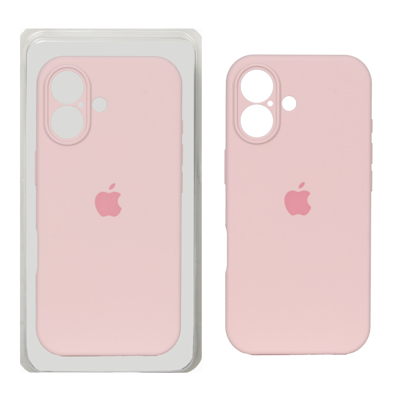 قاب سیلیکونی پاک کنی محافظ لنزدار اورجینال Apple iPhone 17 - صورتی چرک