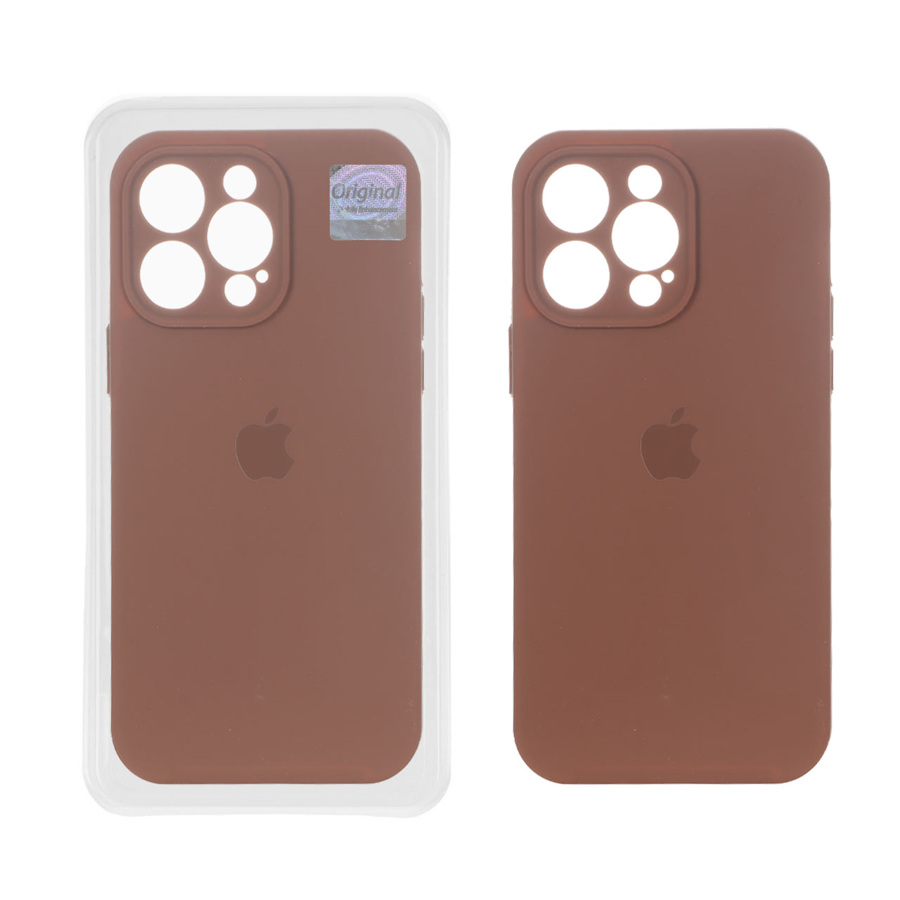 قاب سیلیکونی پاک کنی اورجینال Master Quality مدل Apple iPhone 14 Pro Max - قهوه ای (پک دار)
