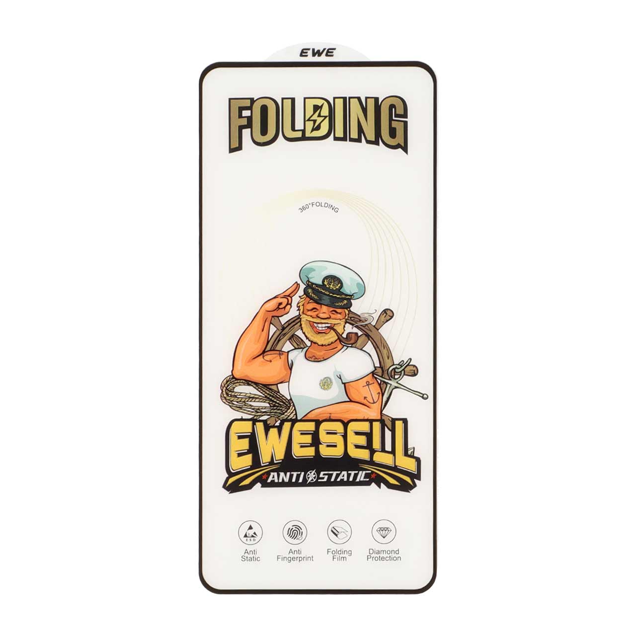 محافظ صفحه نمایش شیشه ای Full Cover Ewesell Anti Static Folding مناسب برای گوشی‌های شیائومی و پوکو
