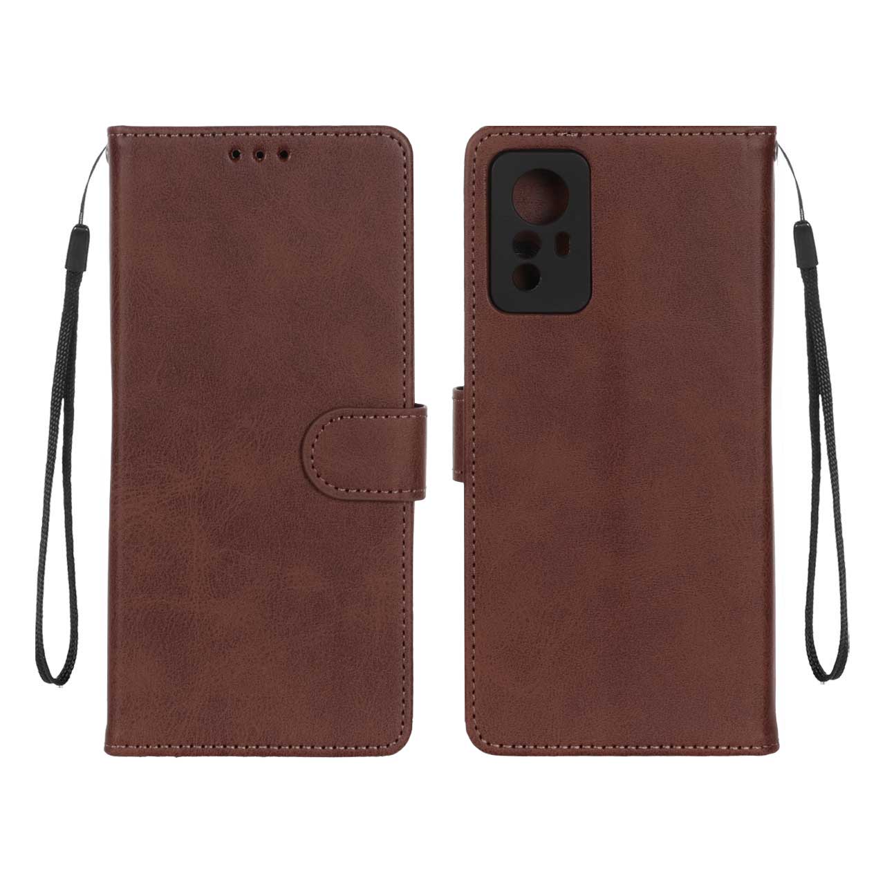 کیف موبایل مگنتی درجه یک MNC مدل Xiaomi Redmi Note 12S - قهوه ای