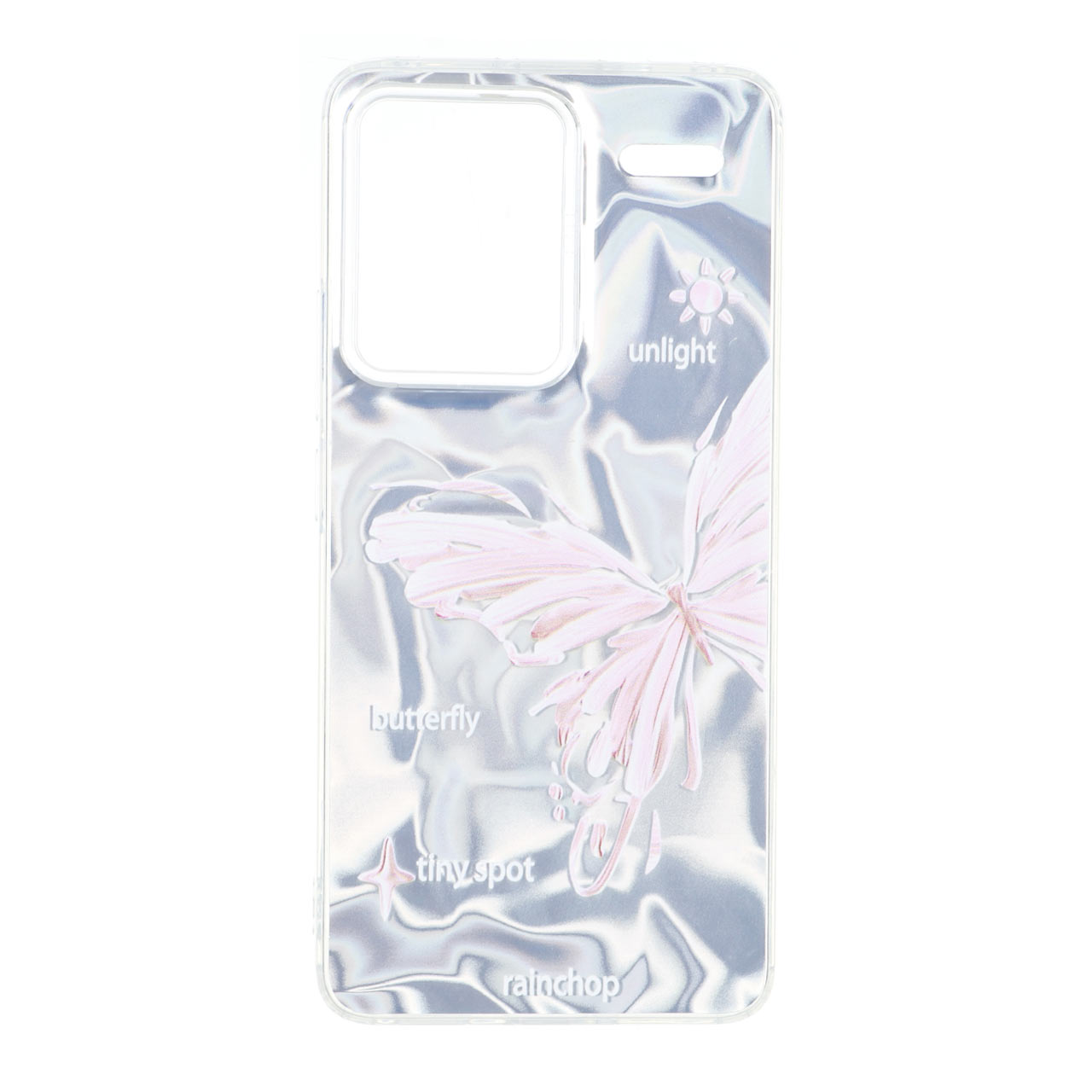 قاب طرح پروانه Silver Cloud دور ژله ای مناسب برای شیائومی ردمی نوت 13 پرو پلاس 5G