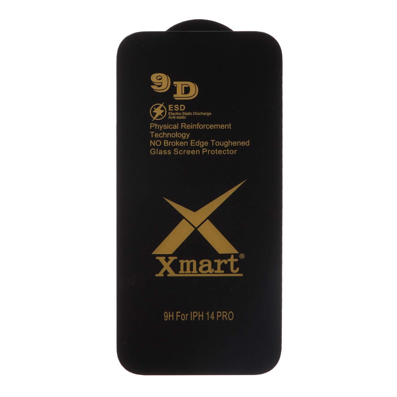 محافظ صفحه نمایش شیشه ای فول کاور XMART 9D-ESD مناسب برای آیفون 16، آیفون 15 و آیفون 14 پرو