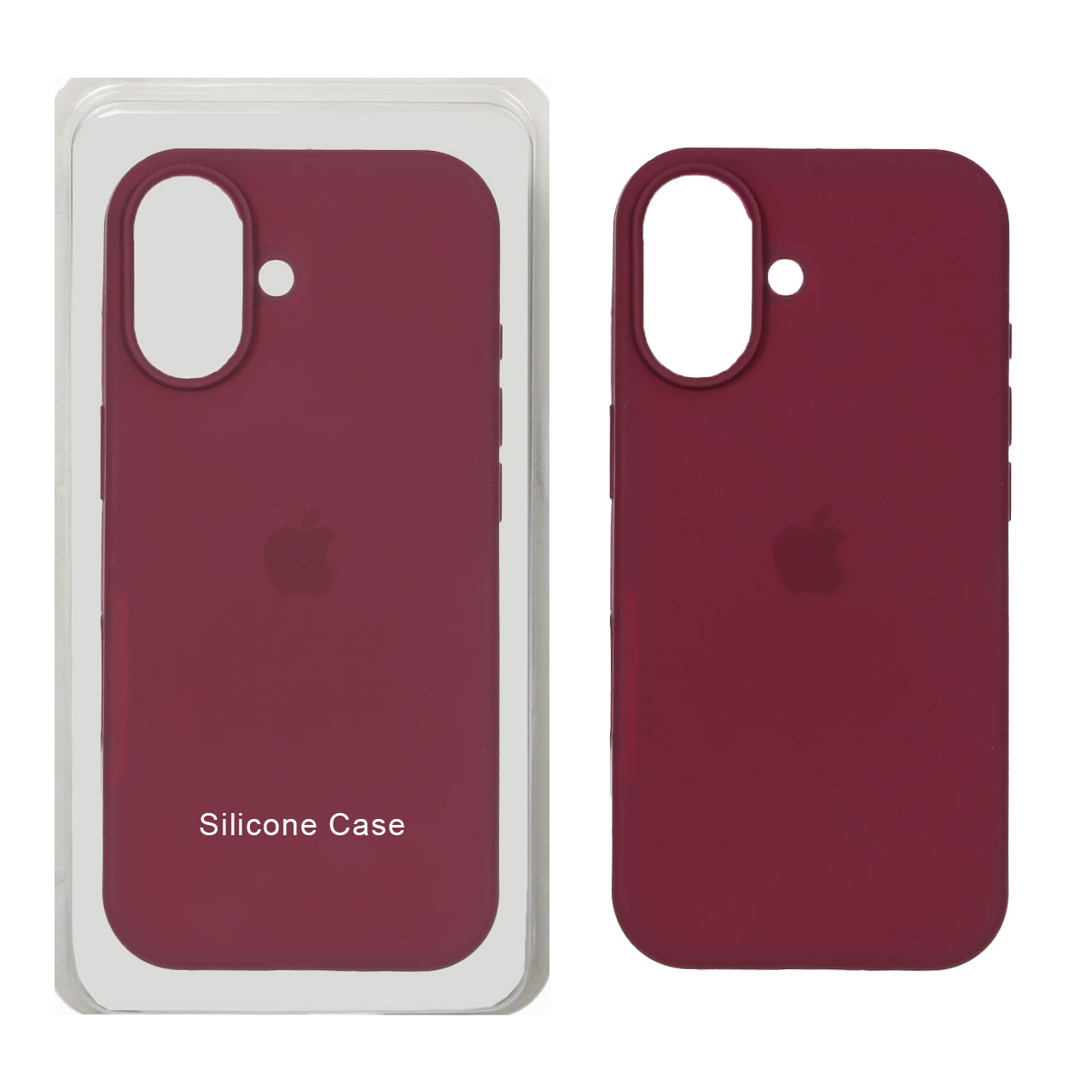 قاب سیلیکونی اورجینال Apple iPhone 17 زرشکی (پک اصلی)